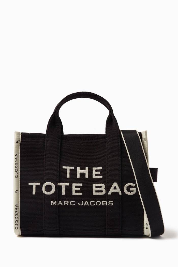 

The Medium Tote Bag in Woven Jacquard, Black