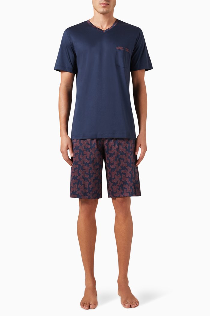 

Selections Pyjama Set in Mercerized Interlock Cotton, Multicolour