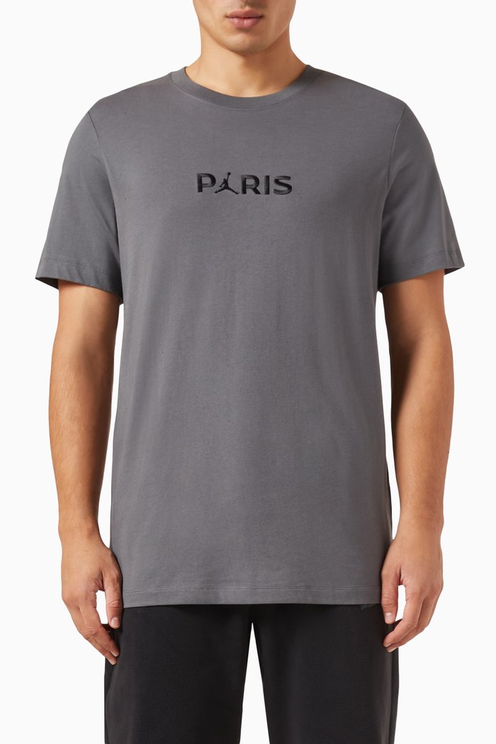 

Paris Wordmark T-shirt in Jersey, Grey