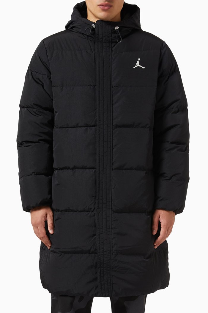 

Essentials Down Parka Jacket in Nylon, Black
