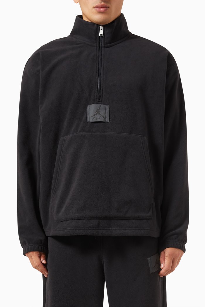 

Statement Sweatshirt in Cotton-fleece, Black