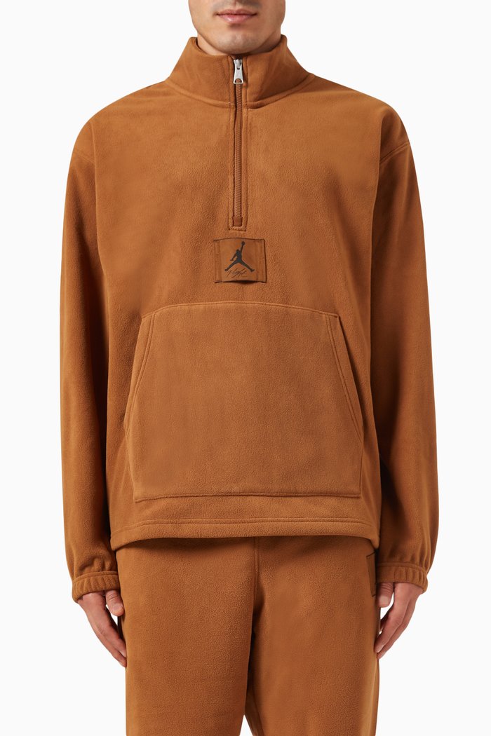 

Statement Sweatshirt in Cotton-fleece, Brown