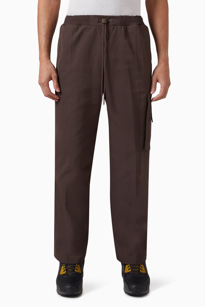 

Tech Pack Woven Utility Pants in Polyester, Brown