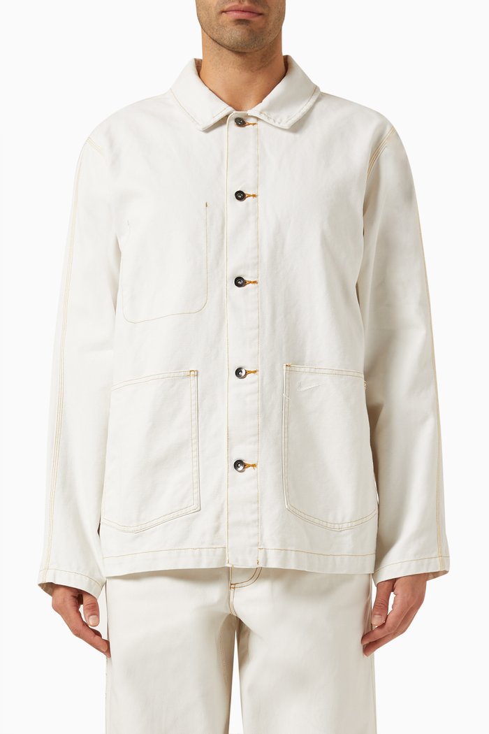 

Chore Logo Coat in Cotton, Neutral