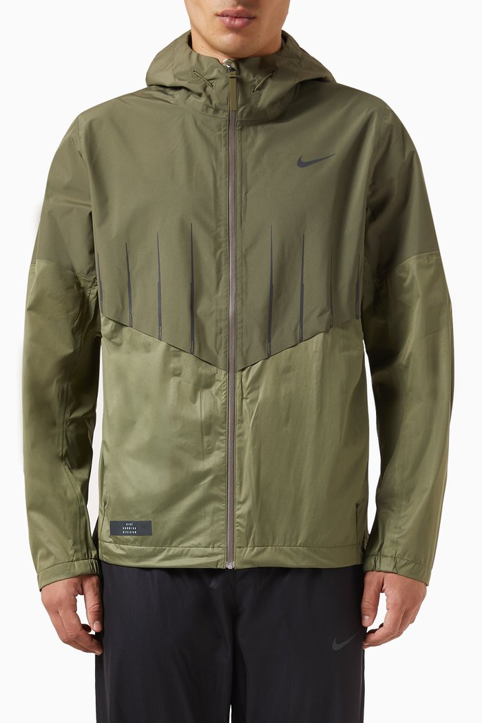 

Storm-FIT Running Division Aerogami Jacket in Nylon, Green