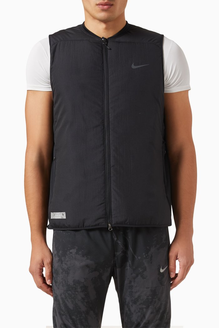 

Therma-FIT ADV AeroLayer Running Vest in Padded Nylon, Black