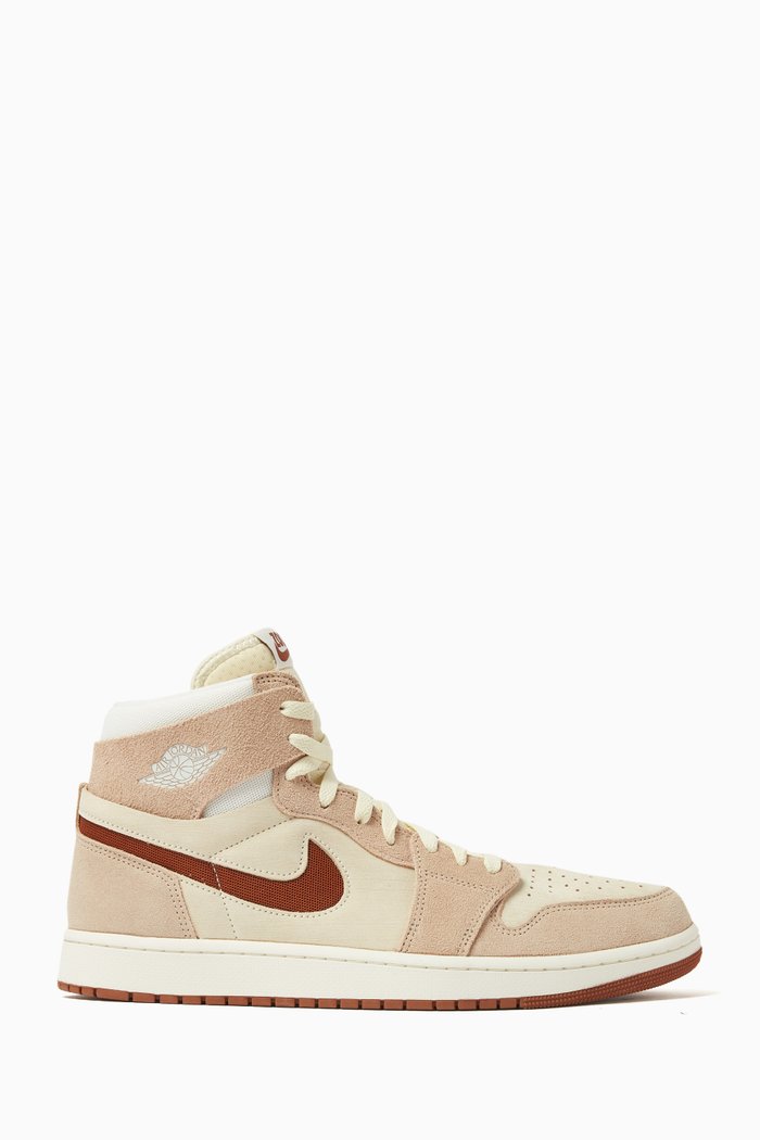 

Air Jordan 1 Zoom Mid Sneakers in Suede, Neutral