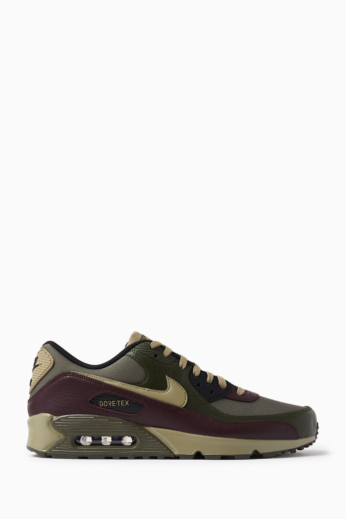 

Air Max 90 GTX Sneakers in Leather & Mesh, Green
