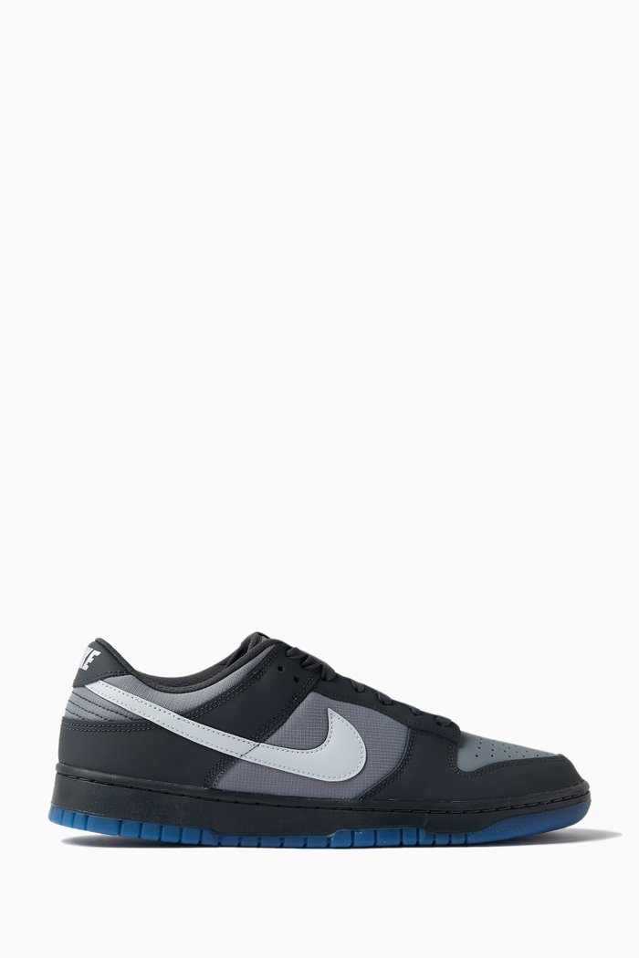 

Dunk Low Top Sneakers in Leather, Grey