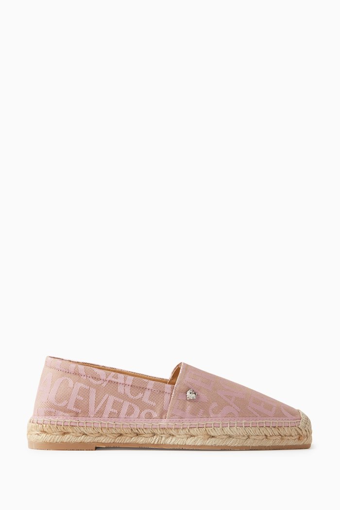 

All-over Logo Espadrilles in Jacquard, Pink