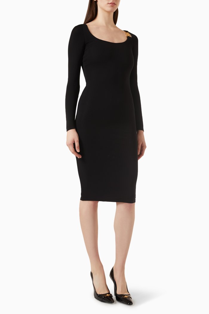 

Medusa '95 Midi Dress in Viscose-jersey, Black