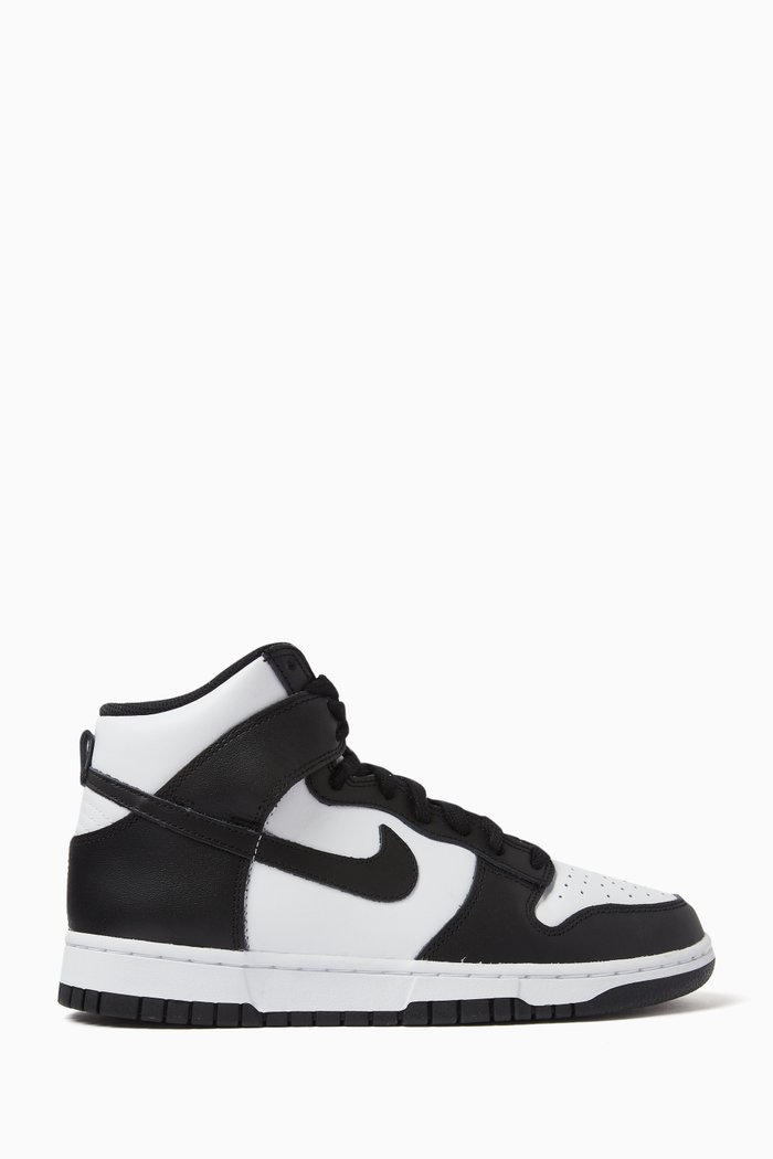 

Dunk High Top Sneakers in Leather, Black