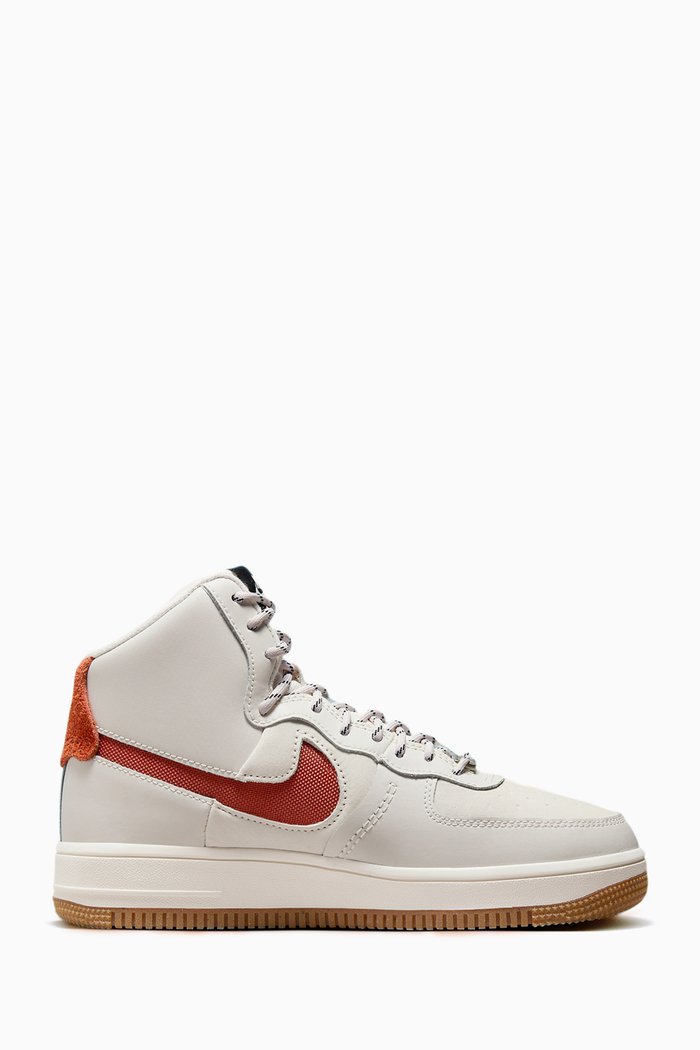 Air Force 1 Sculpt Wild High-top Sneakers in Leather, Red