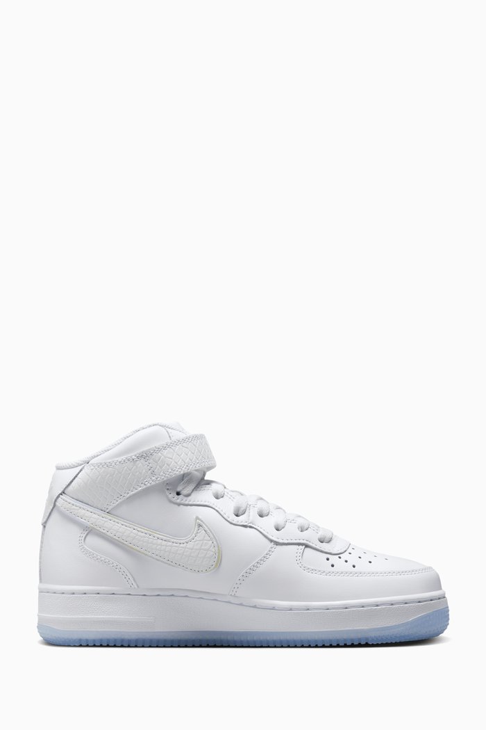 Air Force 1 Mid-top Sneakers in Leather, White