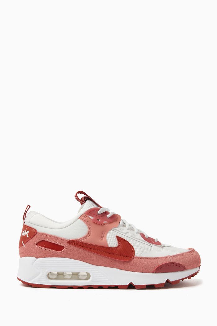 Air Max 90 Futura Sneakers in Suede, Red