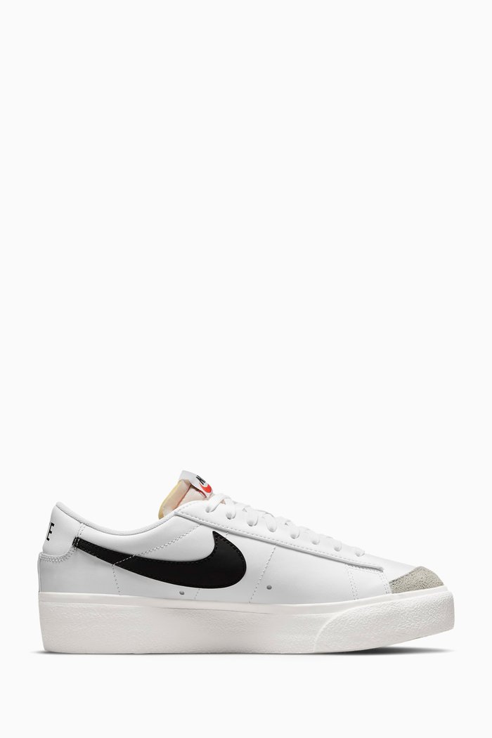 

Blazer Low Platform Sneakers in Leather, White