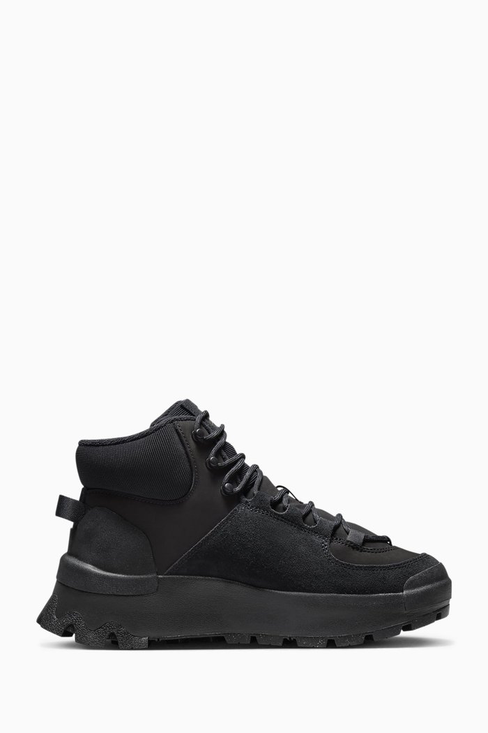 

City Classic Boots in Fabric & Leather, Black