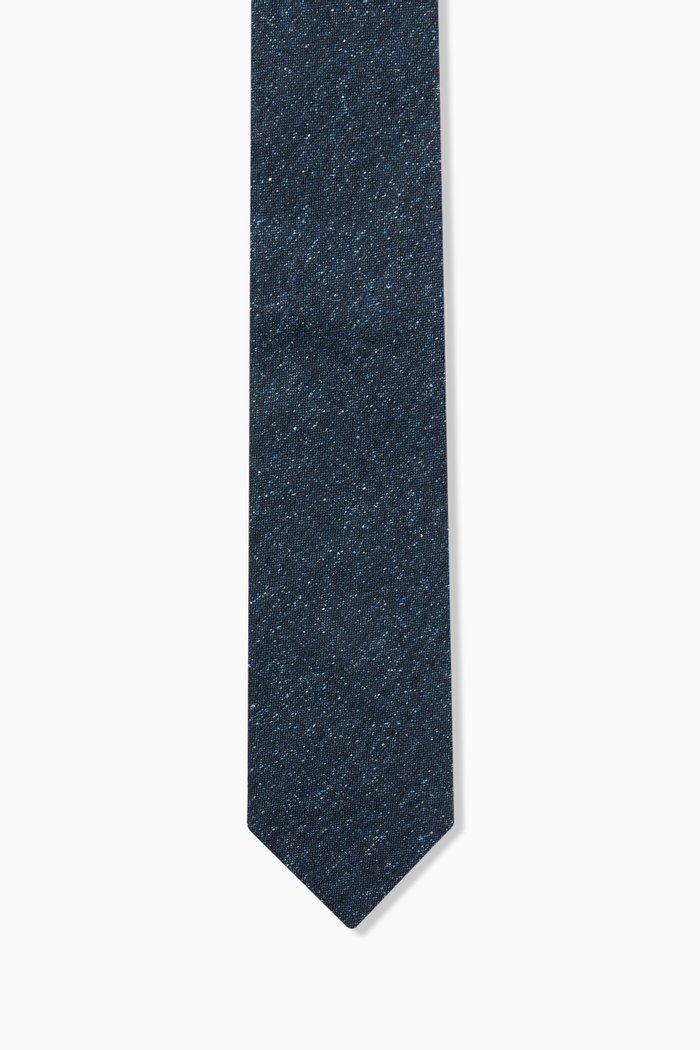 

Tie in Silk-cotton Blend, Blue