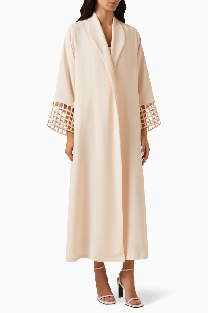 

Zainah Shawl Collar Abaya, Neutral