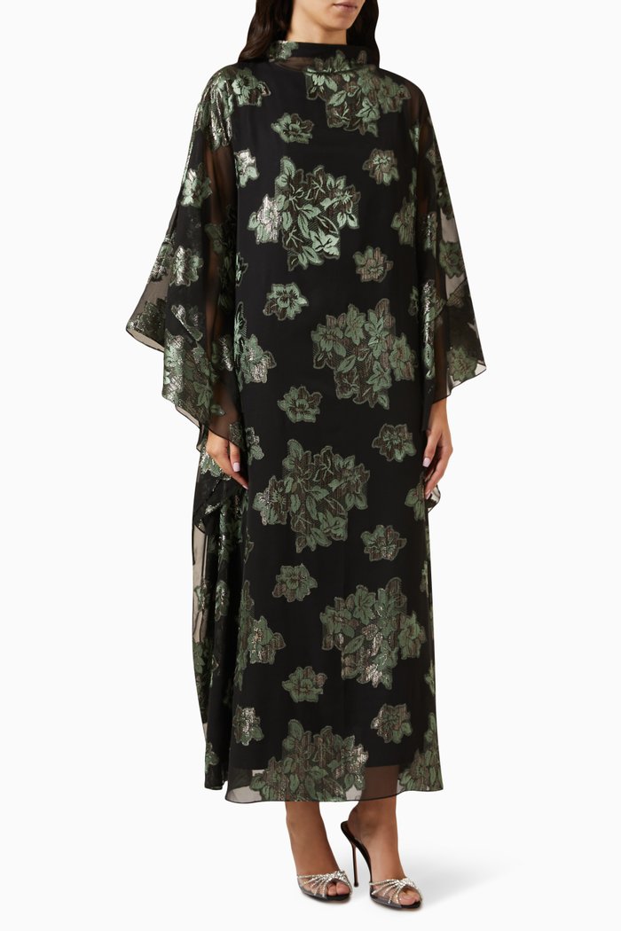 

High Neck Kaftan, Multicolour