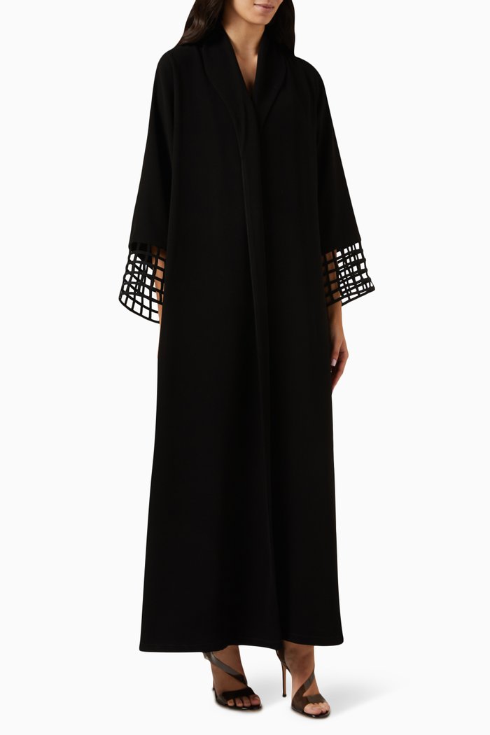 

Zainah Shawl Collar Abaya, Black