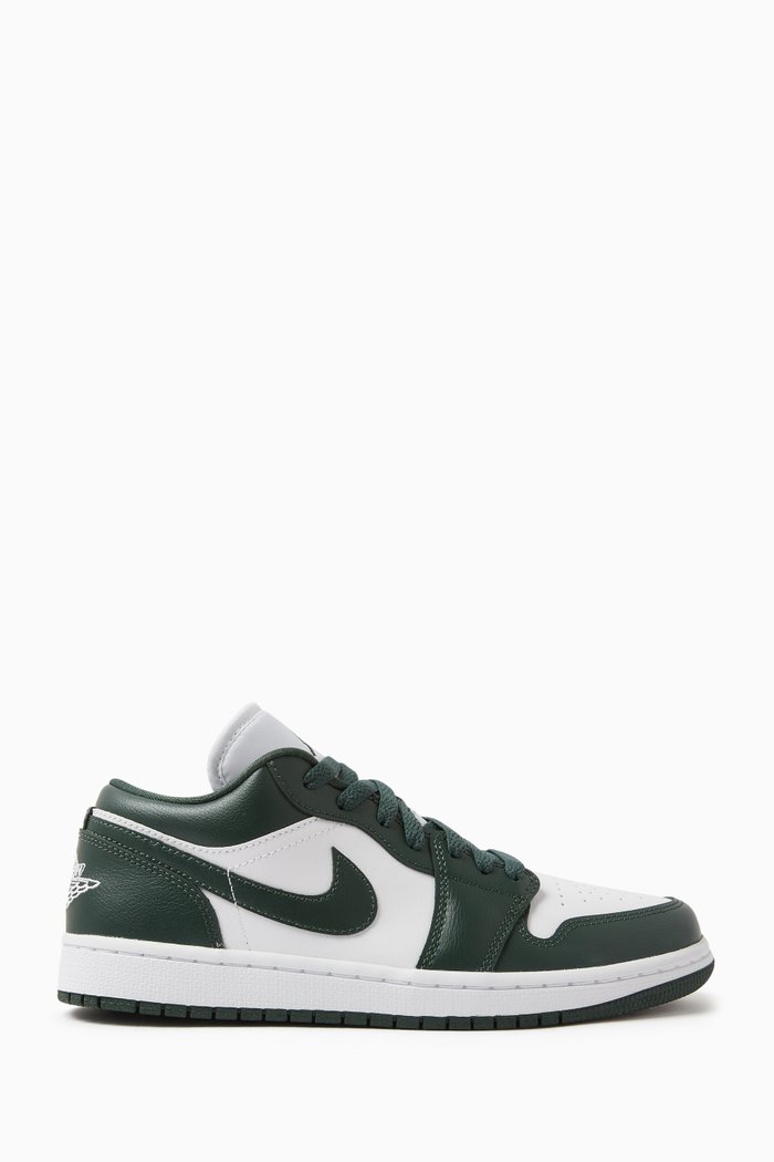 

Air Jordan 1 Low-top Sneakers in Leather, Green