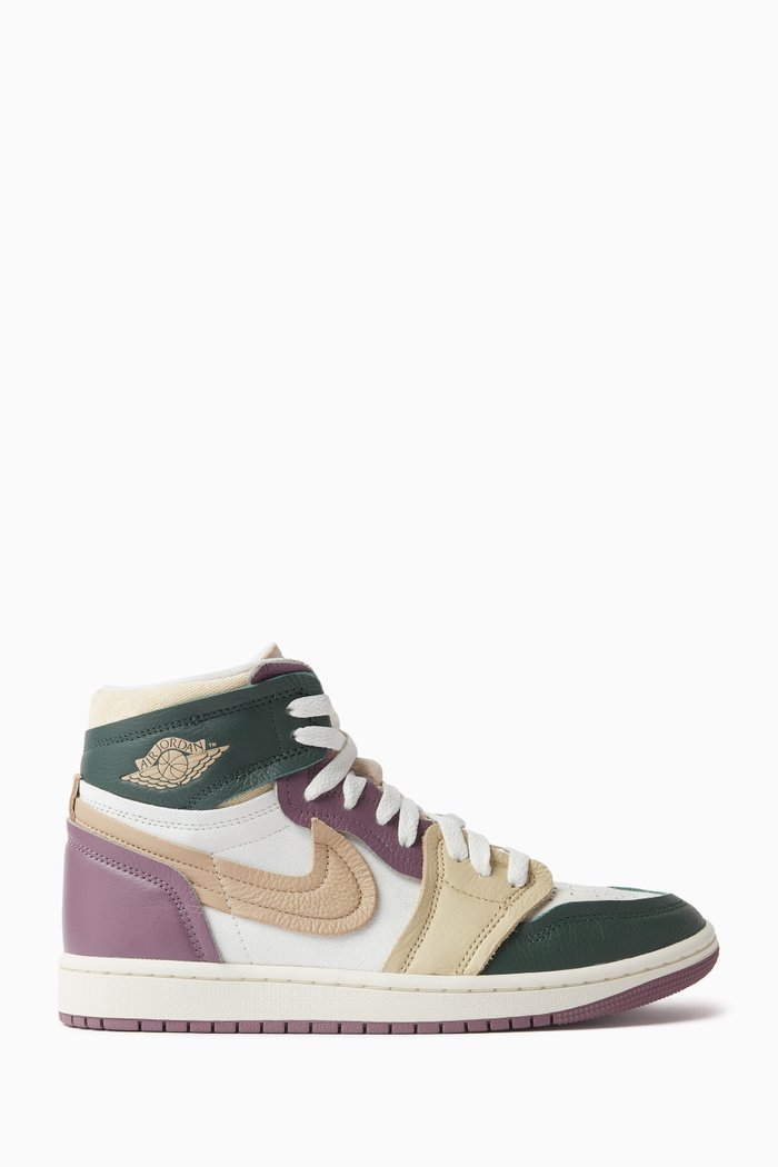 

Air Jordan 1 MM High-top Sneakers in Leather, Multicolour