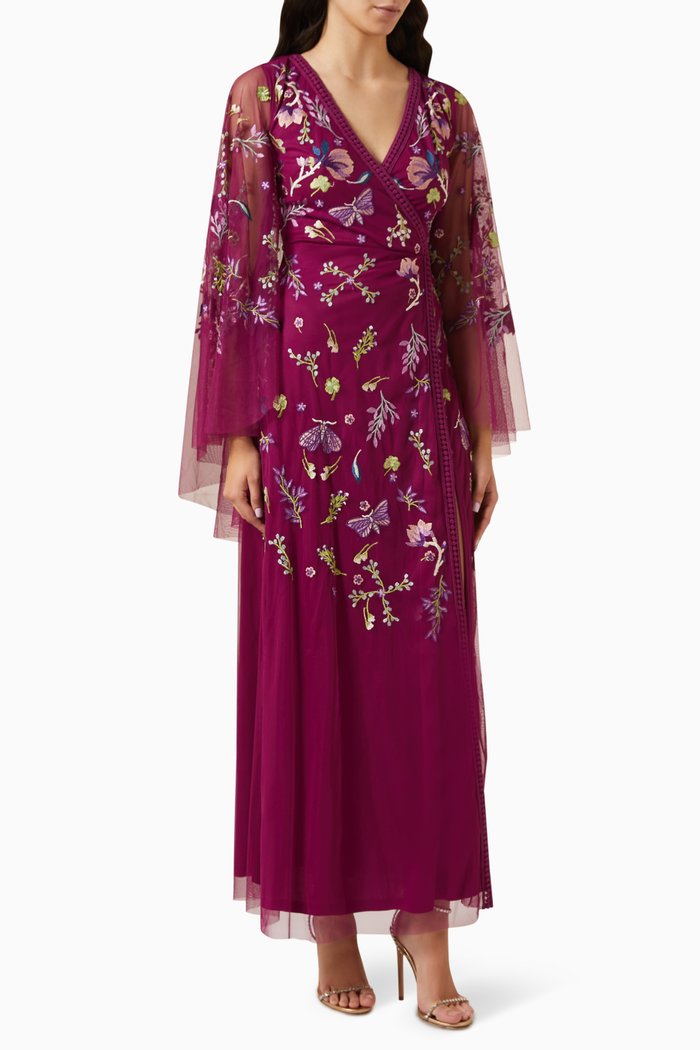 

Sequin Embellished Maxi Dress, Purple
