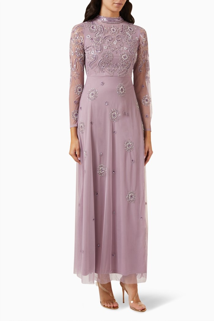

Sabina Embellished Maxi Dress, Purple
