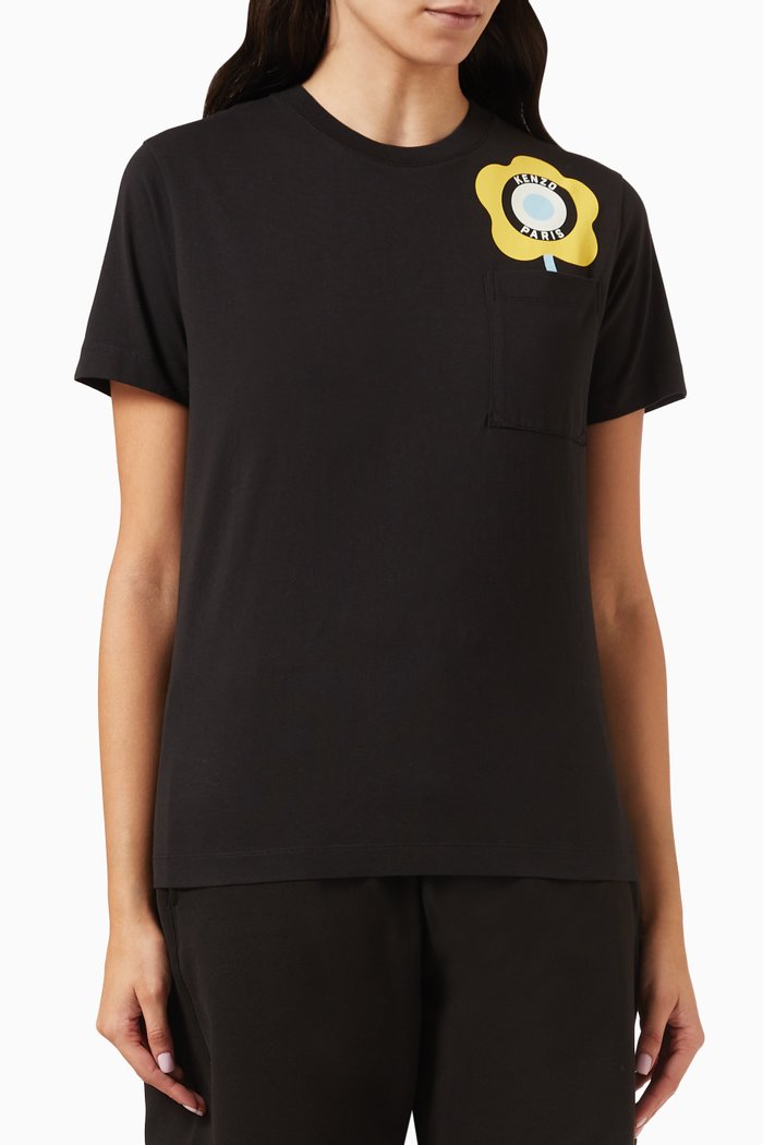 

Target Crest T-shirt in Cotton-jersey, Black
