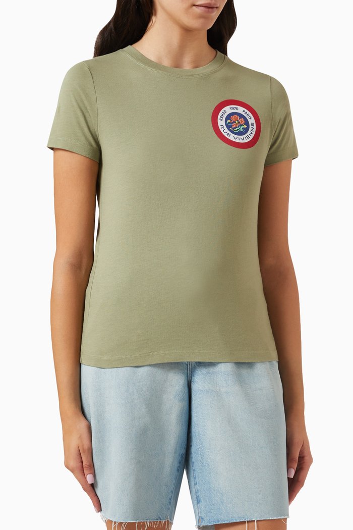 

Tiger Patch T-shirt in Cotton-jersey, Green