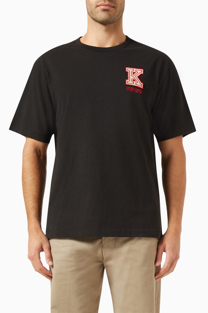 

Logo-crest T-shirt in Cotton, Black