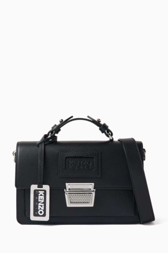 

Small Rue Vivienne Crossbody Bag in Leather, Black