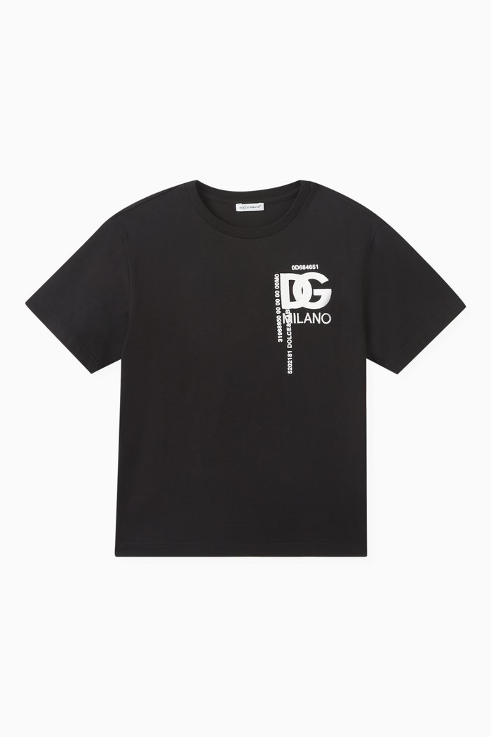 

Embroidered Logo T-shirt in Cotton-jersey, Black