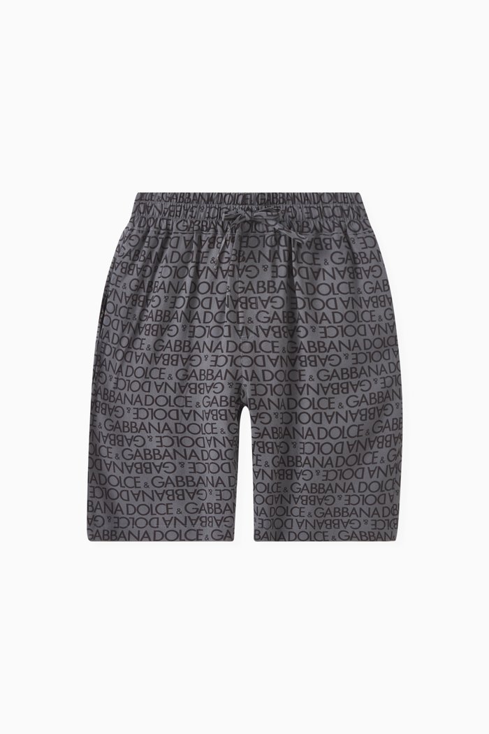 

Logo Shorts in Viscose, Grey