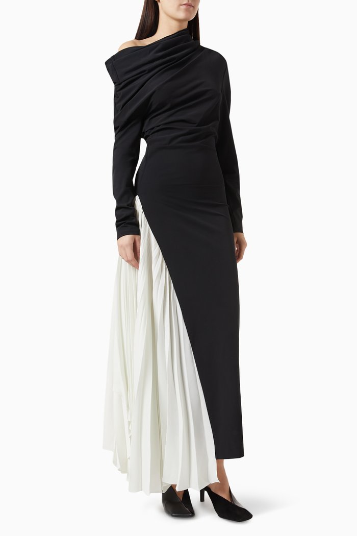 

Asymmetric Panelled Maxi Dress, Multicolour