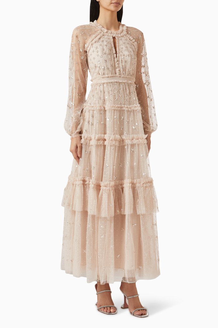 

Sequin Kisses Gown in Recycled Polyester, Pink