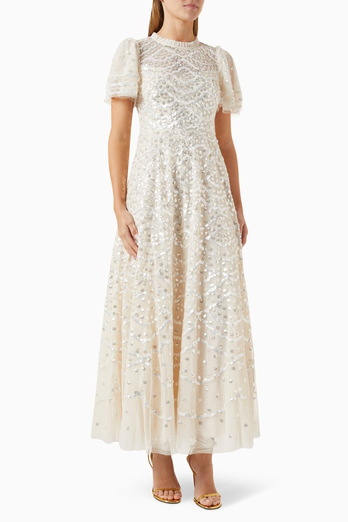 

Deco Dot Gloss Gown, Neutral