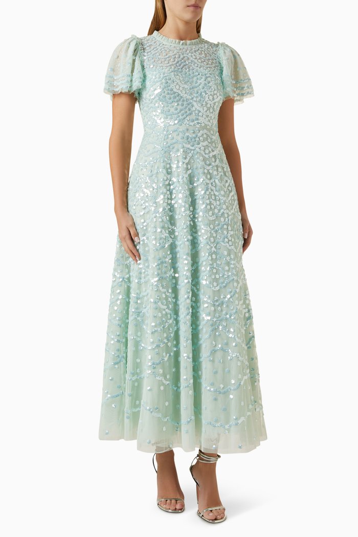

Deco Dot Gloss Gown, Green