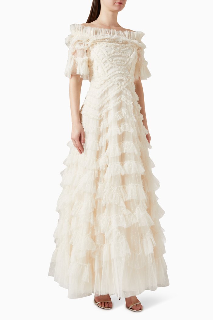 

Lana Off-shoulder Gown, Neutral