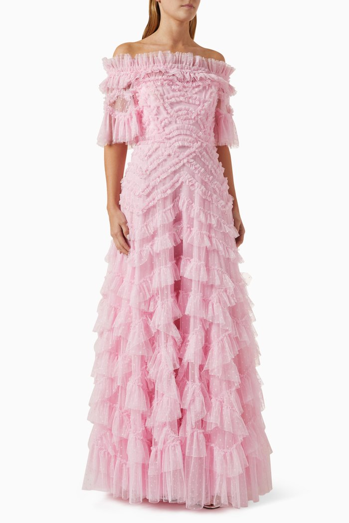 

Lana Off-shoulder Gown, Pink