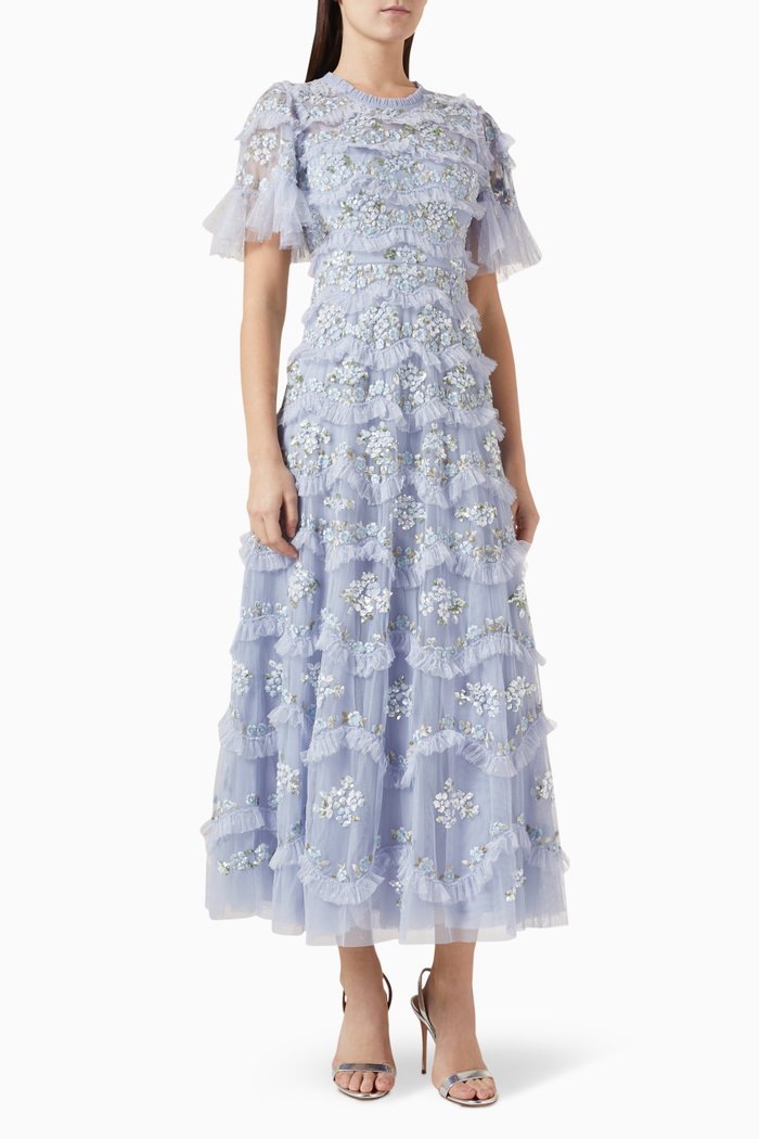 

Daisy Wave Gown, Blue