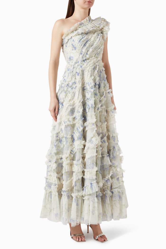 

Summer Posy Aaliyah One-shoulder Gown, Multicolour