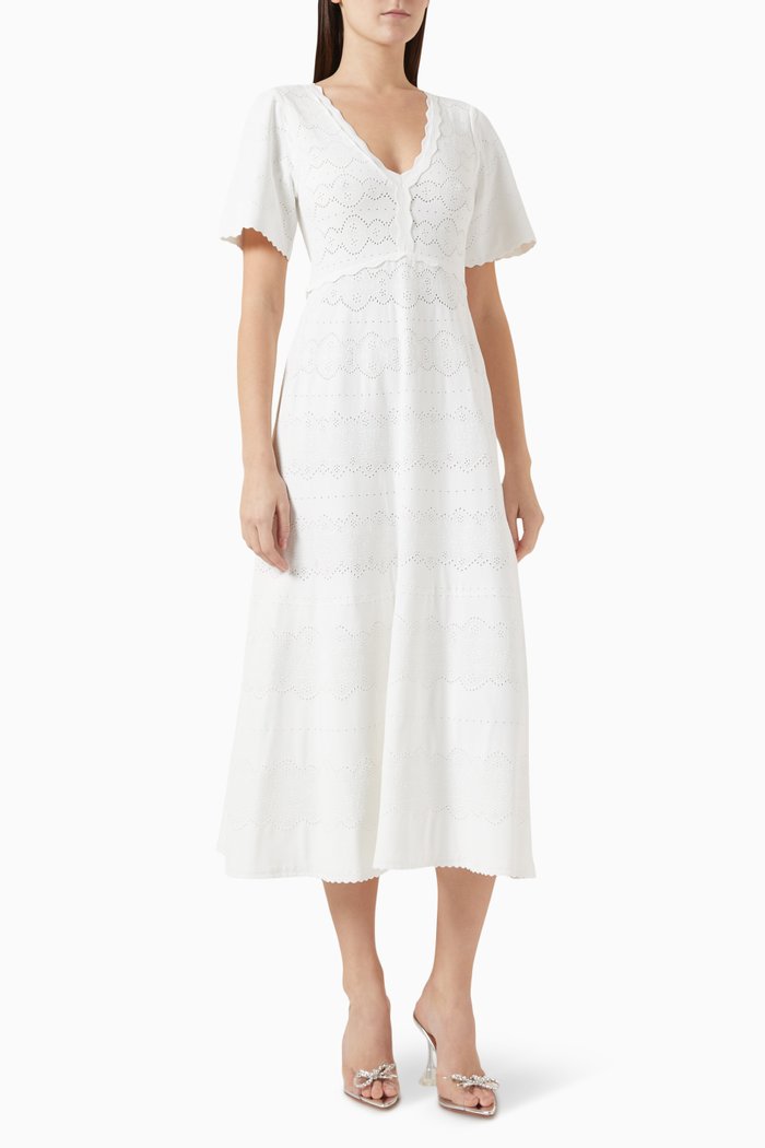 

Ballerina Dress in Lace-knit, Neutral