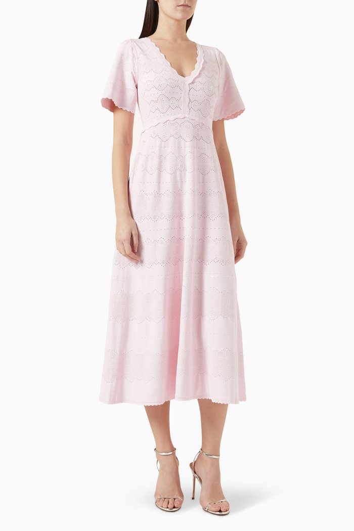 

Ballerina Dress in Lace-knit, Pink