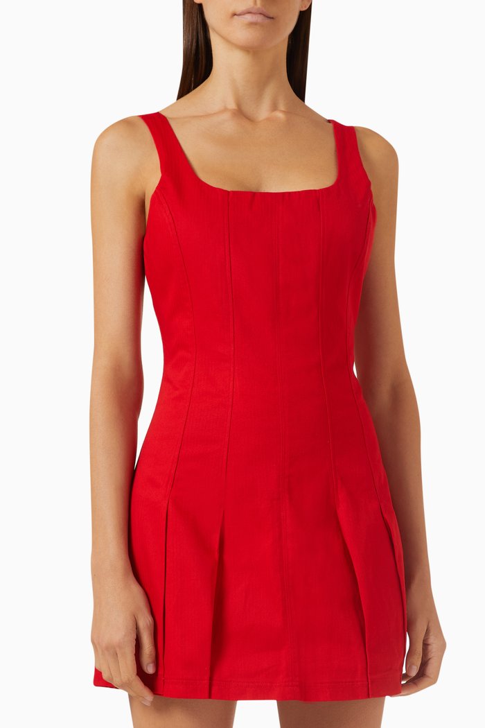 

Jones Mini Dress in Recycled Cotton, Red