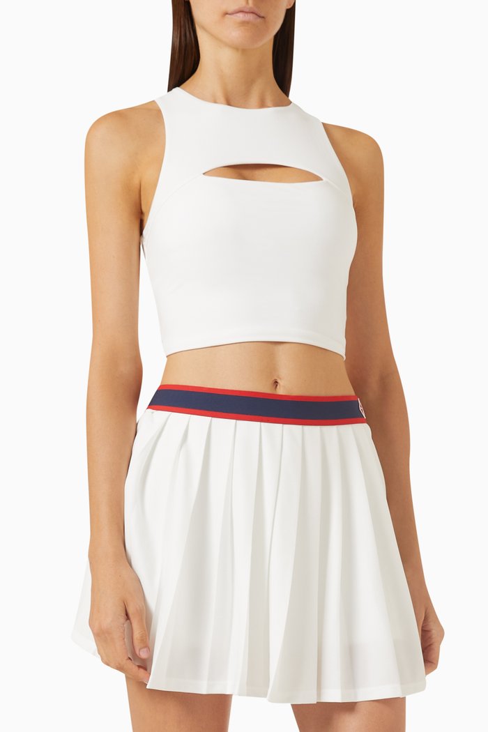 

Milena Top in Recycled Nylon, White