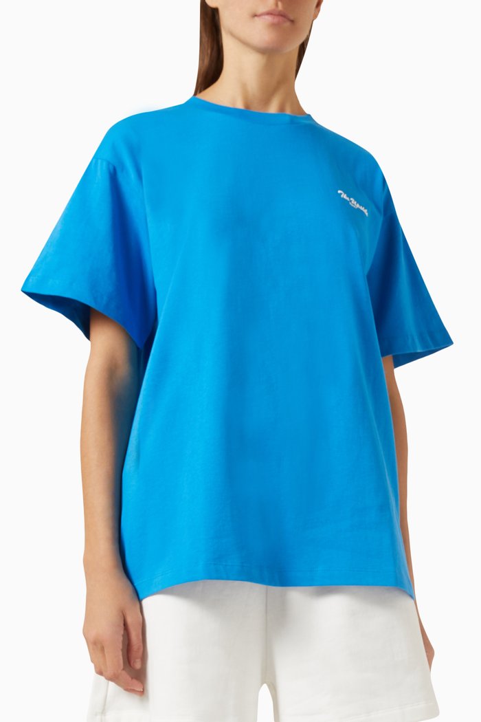 

Sam Logo T-shirt in Organic Cotton Jersey, Blue