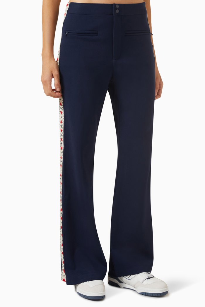 Meribel Ria Flare Pants in Ponte, Blue