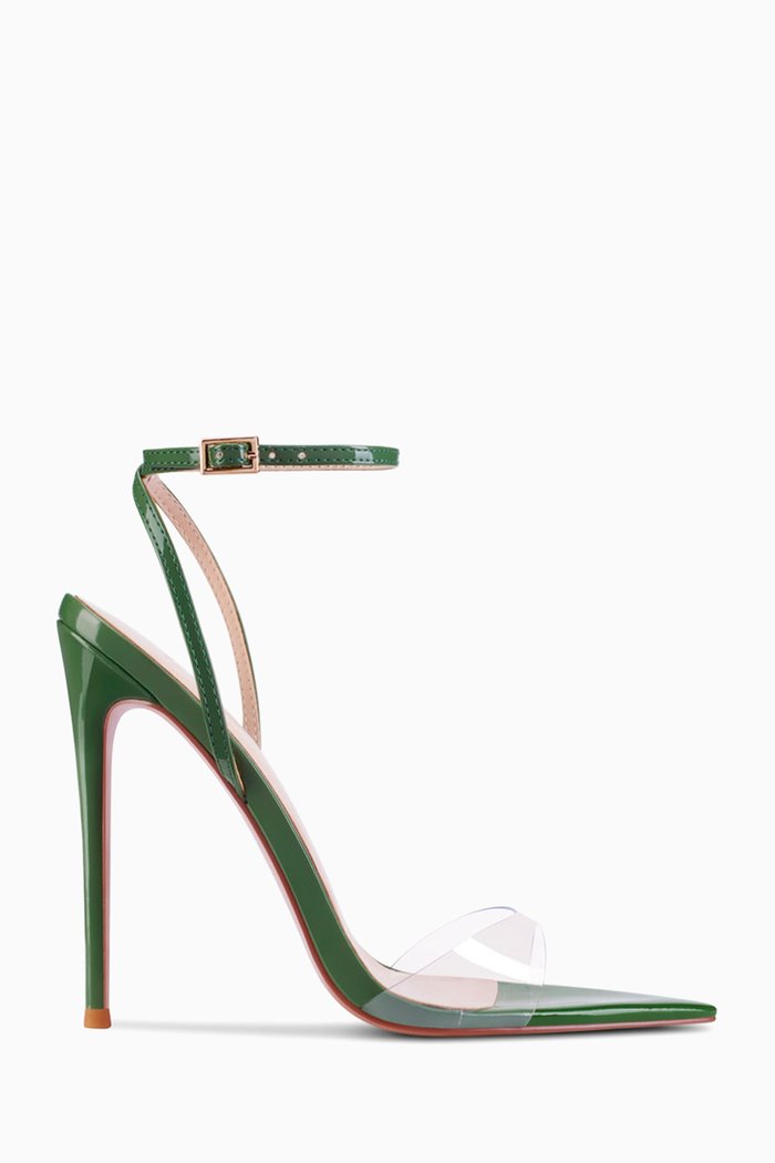 

The GG 120 Sandals in PVC & Vegan Leather, Green